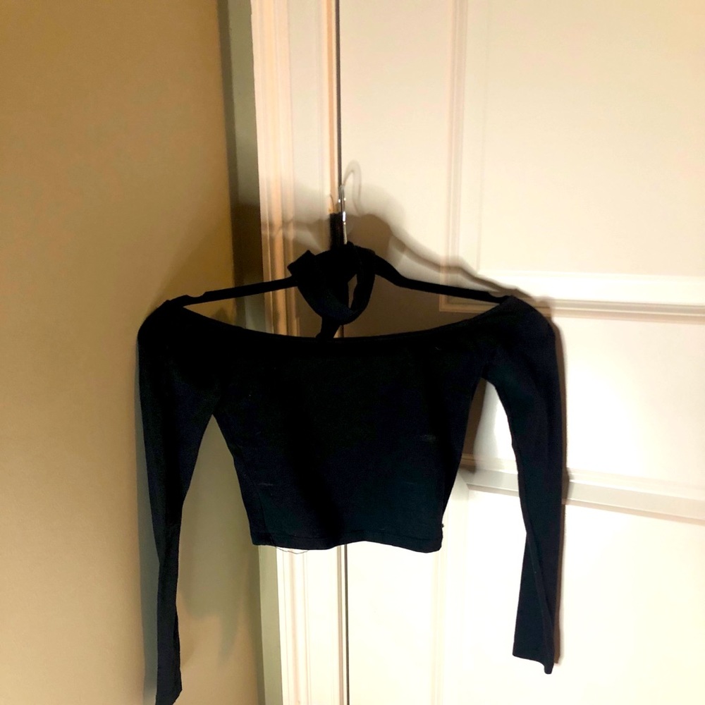 Black off the shoulder top